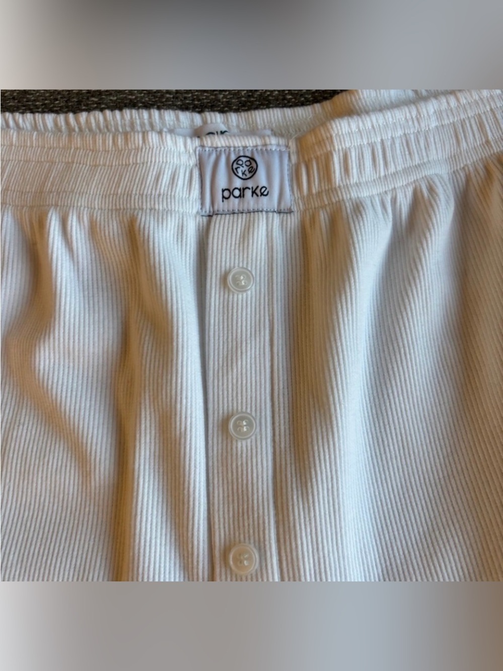 Parke Ribbed White Cotton Pants sold out online (NWOT)